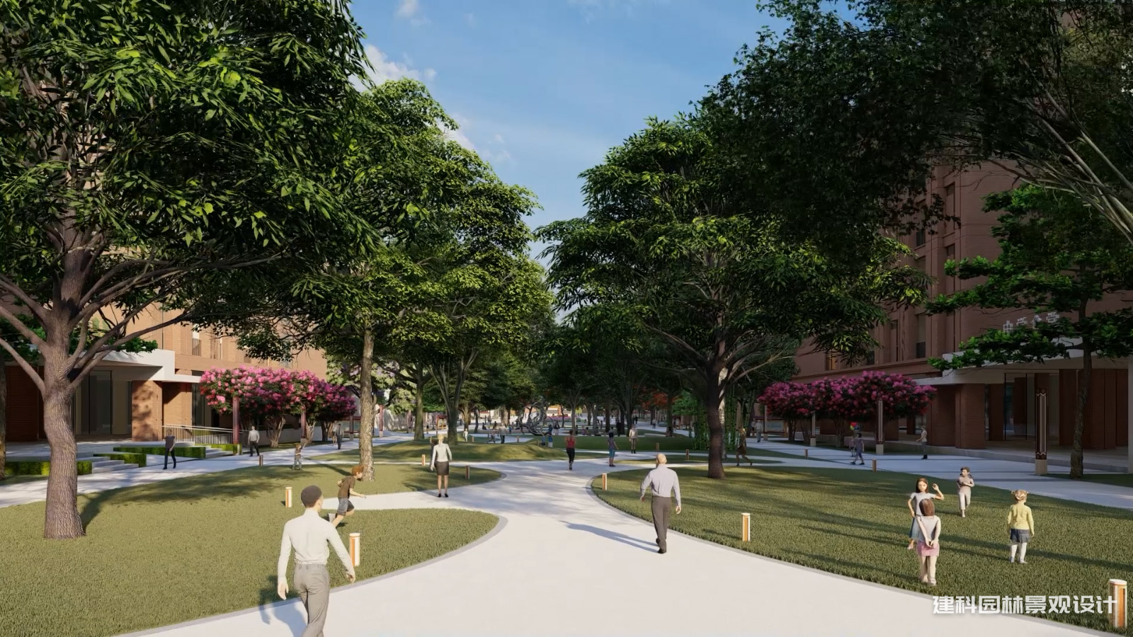 學校綠地改造設計的總體布局與功能分區(qū)