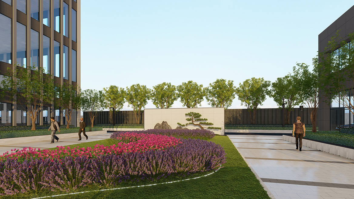 科技公司景觀設(shè)計效果圖1